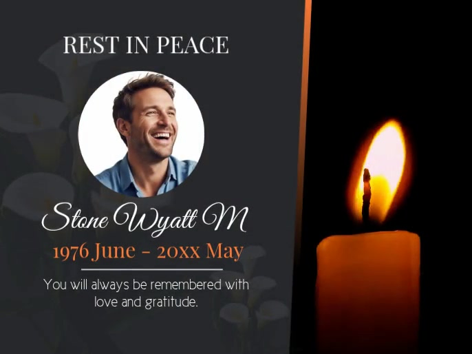 Memorial Tribute Presentation Template | PosterMyWall