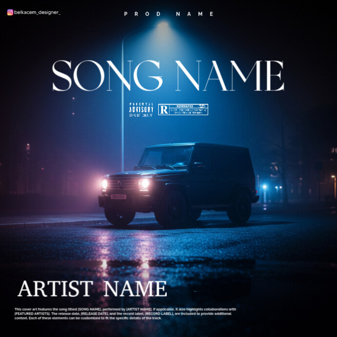 Black Professional Mercedes G-class  Album Cover template