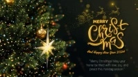 Black Professional Merry Christmas  Digital Display (16:9) template