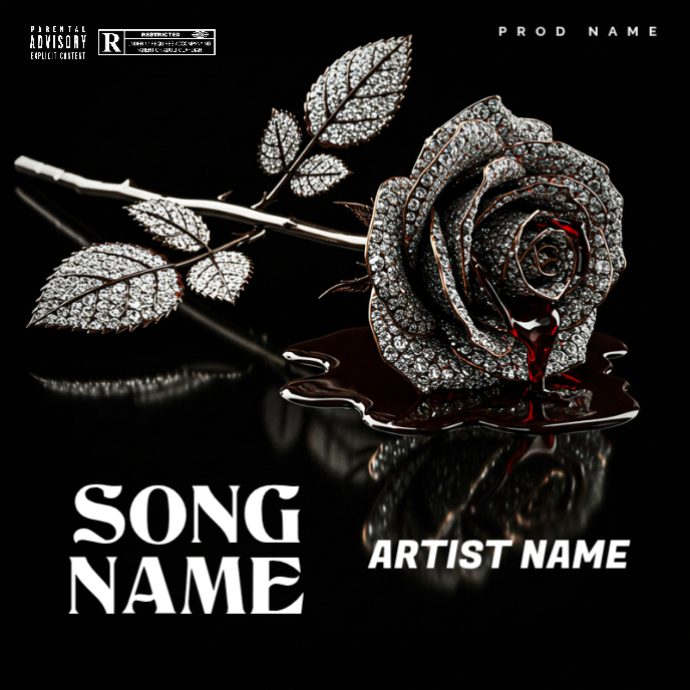 Copy of Black Professional Metalic Roses Album Cover | PosterMyWall