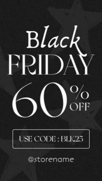 Black Professional Minimal Vintage Typographic Elegant Black Friday Instagram Story Ads Instagram St template