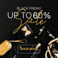 Black Professional Modern Minimal Professional Black White And Yellow Makeup Accessories Black Frida Instagram Post template