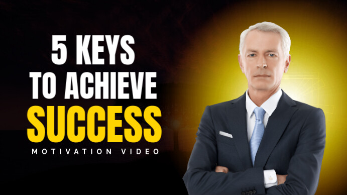 Copy of Black Professional Motivation Youtube Thumbnail | PosterMyWall