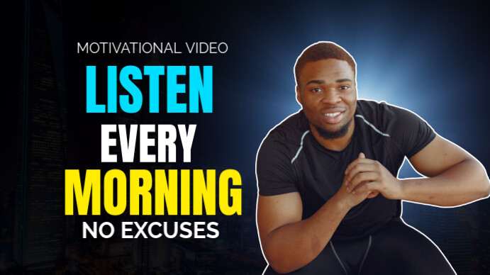 Black Professional Motivation Youtube Thumbnail Isithonjana se-YouTube template