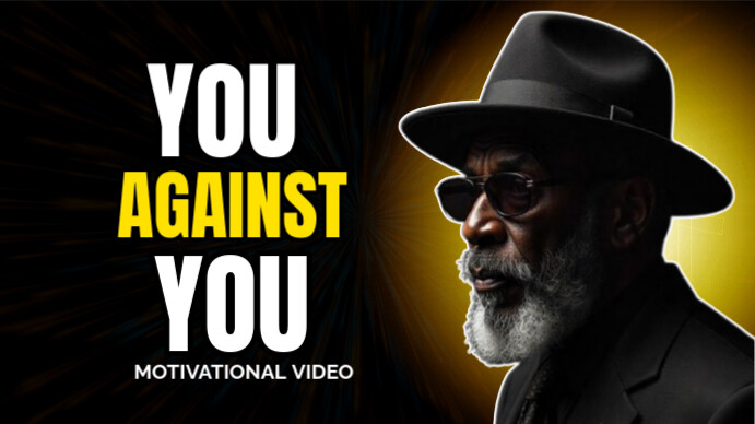 Black Professional Motivation Youtube Thumbnail YouTube-miniature template