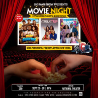 Black Professional Movie Night  Instagram Post template