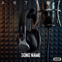 Black Professional Music Album Cover Album Cover Albumhoes template