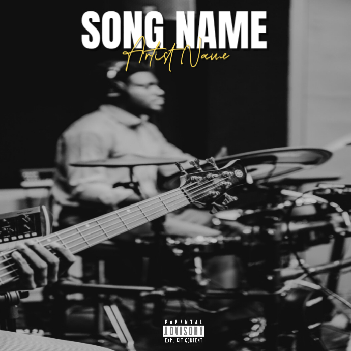 Black Professional Music Album Cover Album Cover Template | PosterMyWall