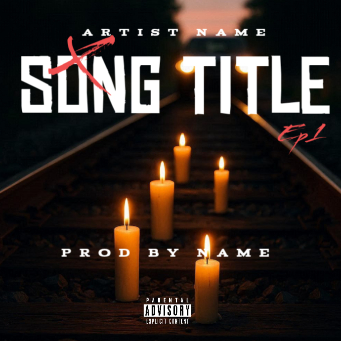 Plantilla de Black Professional Music Album Cover Album Cover ...