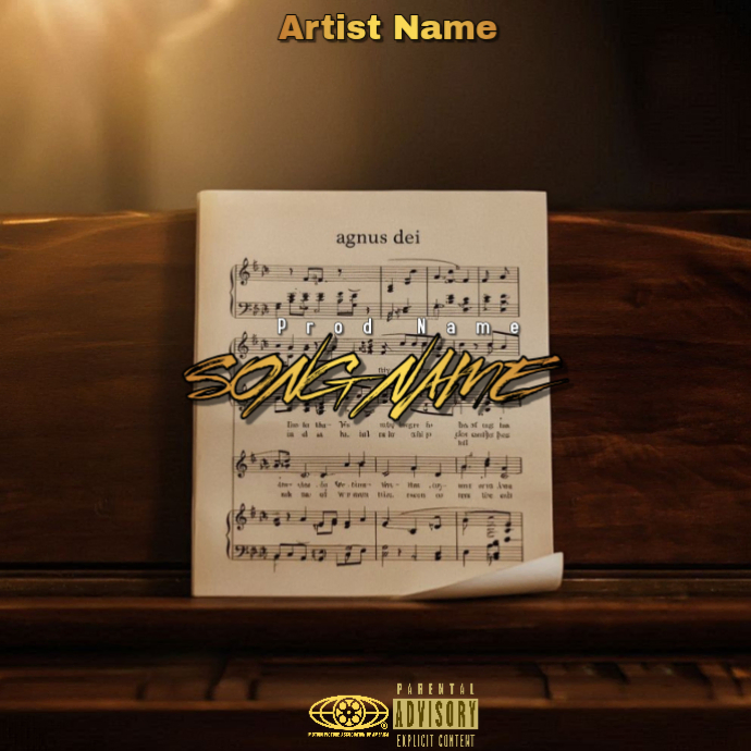 Black Professional Music Album Cover Album Cover Template | PosterMyWall