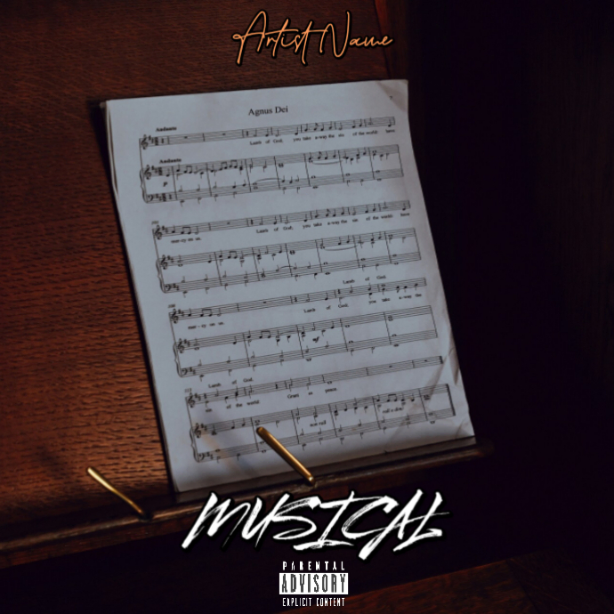 Black Professional Music Album Cover Album Cover Template | PosterMyWall