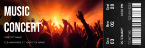 Black Professional Music Concert Twitter Banner template
