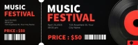 Black Professional Music Festival Twitter Banner template