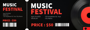 Black Professional Music Festival Twitter Banner template