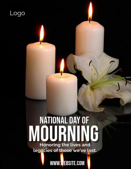 Black Professional National Day Of Mourning  Flyer (us Letter) template
