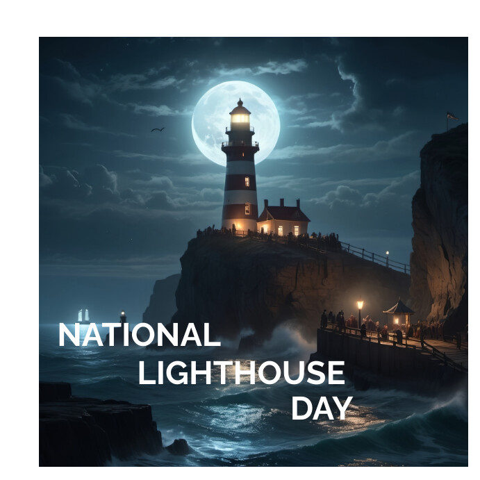 Black Professional National Lighthouse Day In Post Instagram template
