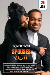 Black Professional National Spouse Day  Pinterest Graphic template