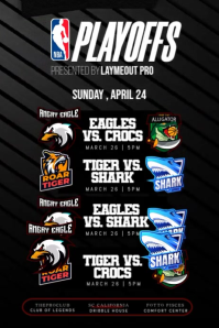 Black Professional Nba Playoff Poster Plakat template