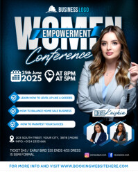 Black Professional  Networking Flyer Womens Brunch Flyer Womens Workshop Instagram Portrait template