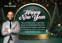 Black Professional New Year A1 template