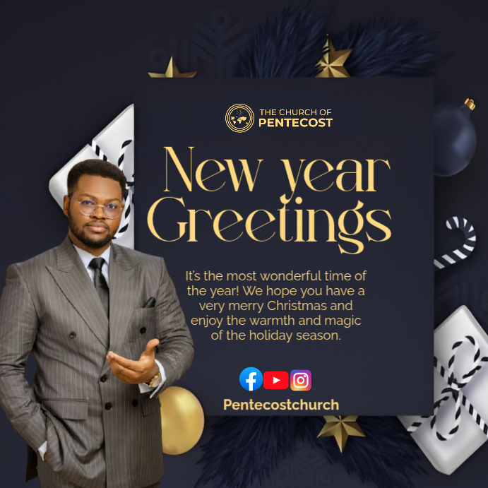 Copy of Black Professional New Year Greetings Instagram Post | PosterMyWall