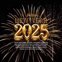 Black Professional New Year Instagram Post Instagram-Beitrag template