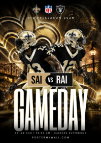 Nero NFL Preseason Game A4 Template