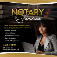 Black Professional Notary Service Instagram Post template