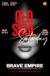 Sort Old Skul Saturday Event Gráfico de Pinterest Template