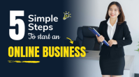 Black Professional Online Business Guide YouTube Thumbnail template