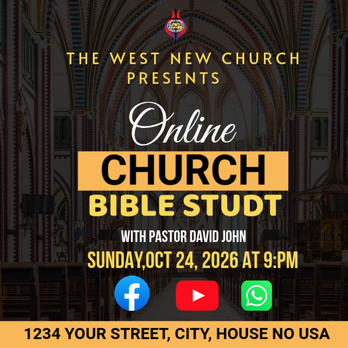 Black Professional Online Church Bible Study Instagram Post Template ...