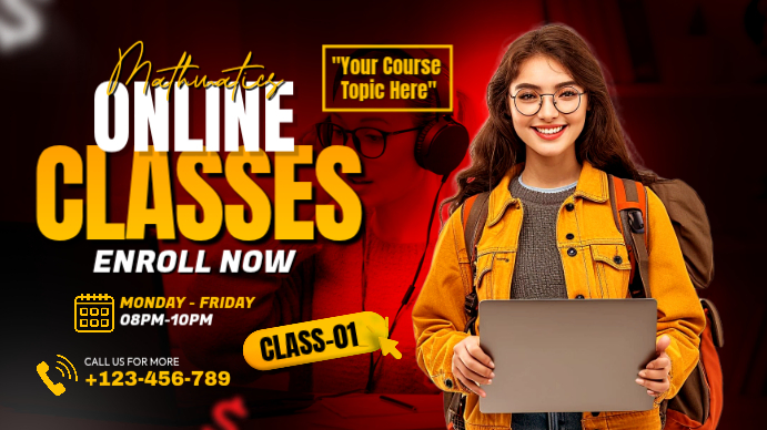 Black Professional Online Classes Youtube Thumbnail Template | PosterMyWall