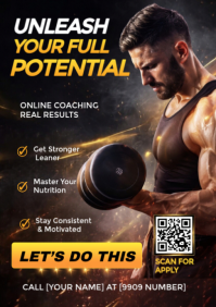 Black Professional Online Coaching A2 template