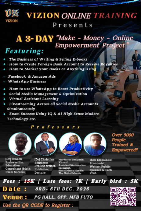 Black Professional Online Training Poster Template | PosterMyWall