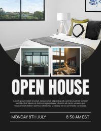 Schwarz Open House Event ใบปลิว Template