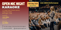 Black Professional Open Mic Night Eventbrite Banner template