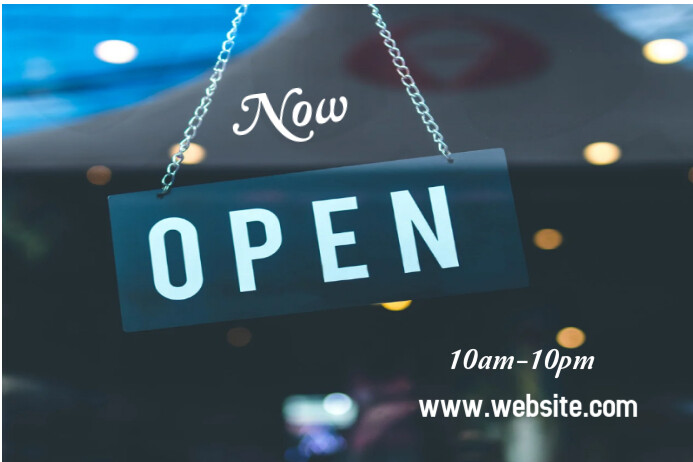 Black Professional Open Now Announcement Poster Template | PosterMyWall