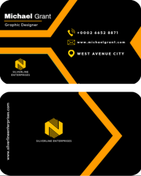 สีดำ Business Card Instagram Portrait Template