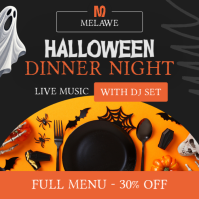 Black Professional Orange White And Black Halloween Instagram Post Banner Advertising 2025 2026 2027 template