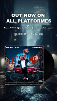 Black Music Album Release Instagram-verhaal Template