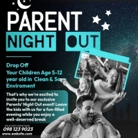 Black Professional Parents Night Out Instagram Post template