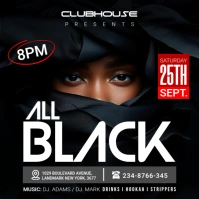 Black Professional Party Instagram Post template