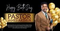 Czarny Pastor Birthday Celebration Imagen Compartida en Facebook Template