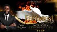 Black Professional Pentecost Church Service Digital Display Video template
