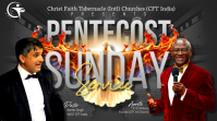 Black Professional Pentecost Sunday Service YouTube Thumbnail template