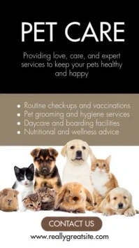 Black Professional Pet Care Services Instagram Story template