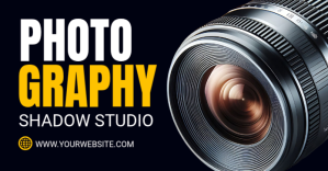 Black Professional Photography  Facebook Shared Image template