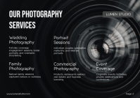 Black Photography Services A3 Template - Page 2