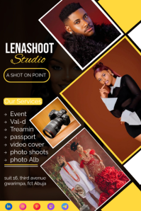 Black Professional Photography Services Pinterest Graphic Pinterest-grafik template