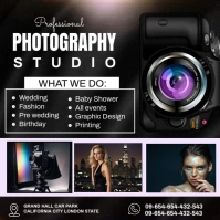 Black Professional Photography Studio Template Des Instagram Post Instagram-Beitrag
